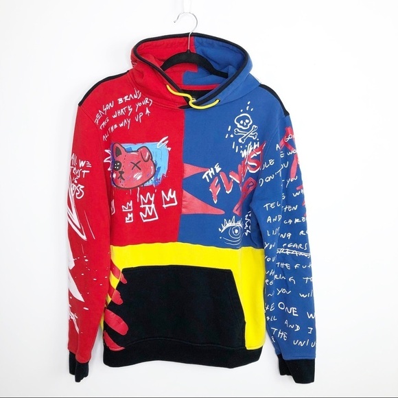 REASON Streetwear graphic color block hooded sweatshirt - Picture 13 of 14